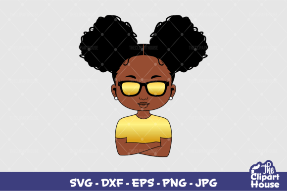 Arms Crossed Sunglasses Black Girl Gold Graphics