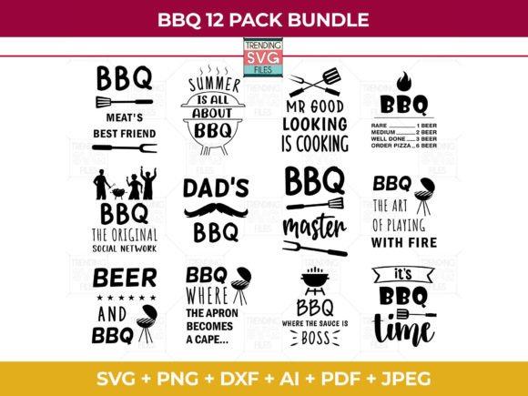 Bbq Svg Bundle: Graphics for Crafts & Local Branding