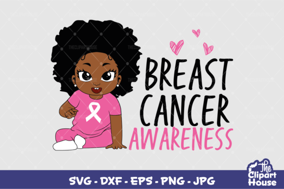 Breast Cancer Awareness Baby Girl Graphics for Crafts