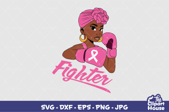 Breast Cancer Fighter Text 3 Graphics for Crafts