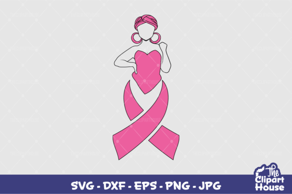 Breast Cancer Woman Pose 3 Graphics for Crafts