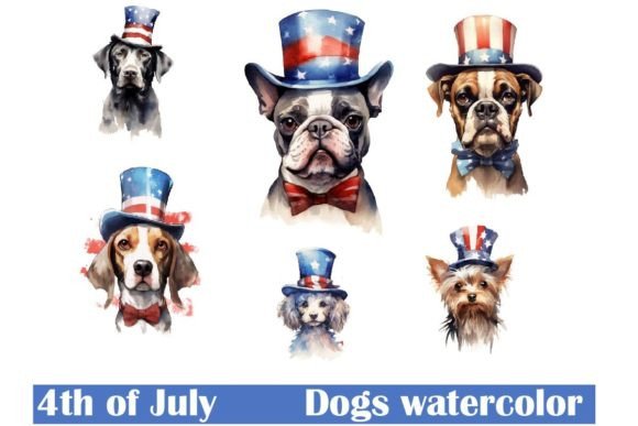Dogs Watercolor Clipart: Graphics & Illustrations for Local Branding