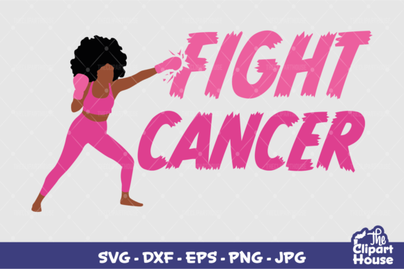 Fight Cancer Woman 2 Graphics for Crafts