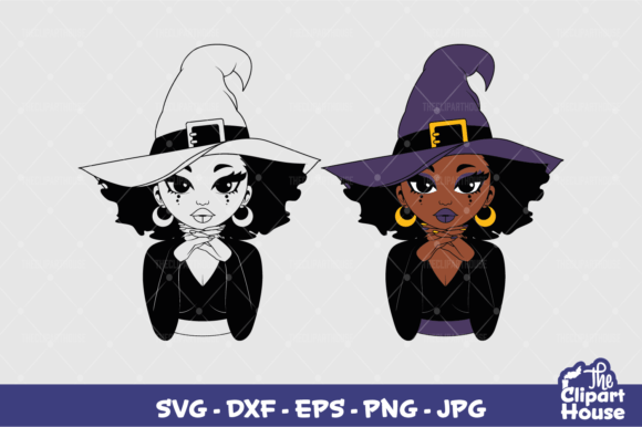 Halloween Witch Woman Graphics for Crafts