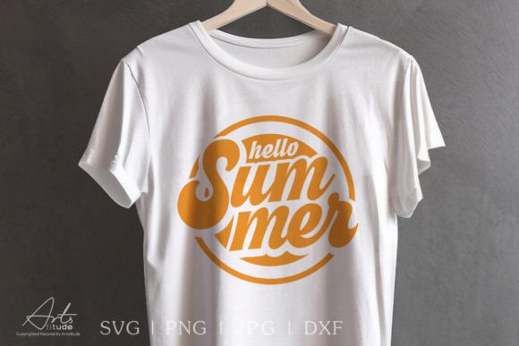 Hello Summer SVG: Beach Shirt Graphics for Crafts
