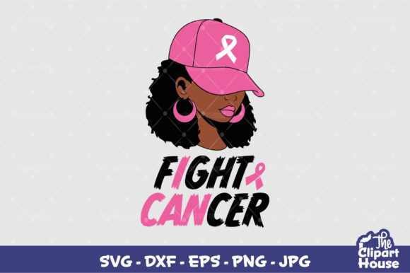 I Can Fight Breast Cancer Black Woman Graphics