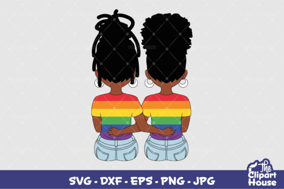 Lesbian Couple Graphics for Crafts