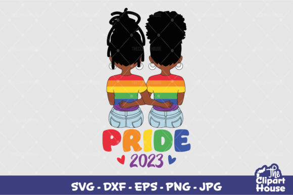 Lesbian Couple Pride Graphics for Crafts