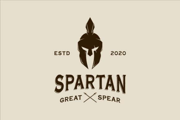 Spartan Helmet Logo Vector Design: Graphics & Logos